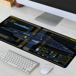 Intrepid Class - USS Voyager LCARS Schematic Desk Mat