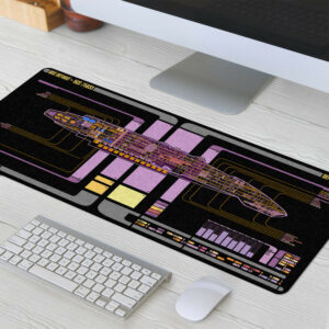 Defiant Class - USS Defiant NCC-75633 LCARS Schematic Desk Mat