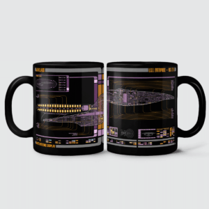 Galaxy Class - USS Enterprise-D LCARS Schematic Mug