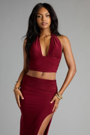 Go With The Vibe Halter Crop Top