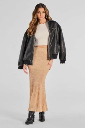 Boho Beauty Floral Lace Maxi Skirt