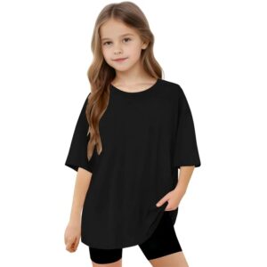 Girls Quick Dry Yoga T-shirt Elastic Running Shirt Fitness Tops Children Dance Badminton Tennis Exercise Training Sports Shirt
