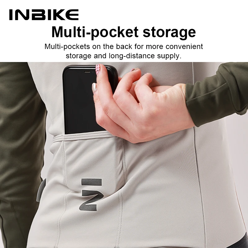 Women's Cycling Jersey Long-Sleeved Fleece Warm Outdoor Bicycle Riding Clothing Jersey MTB Sportswear Full Zipper 7 Women's Cycling Jersey Long-Sleeved Fleece Warm Outdoor Bicycle Riding Clothing Jersey MTB Sportswear Full Zipper - Image 7