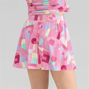 Children Golf Tennis Skirt With Shorts Girls Sport Skorts Running Dancing 2 In 1 Culottes Summer Athletic Breathable Cool Fabric