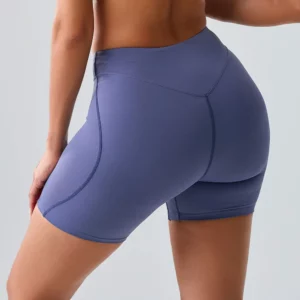 Women Peach Hip Lifting Sports Shorts High Waist Workout Fitness Pants