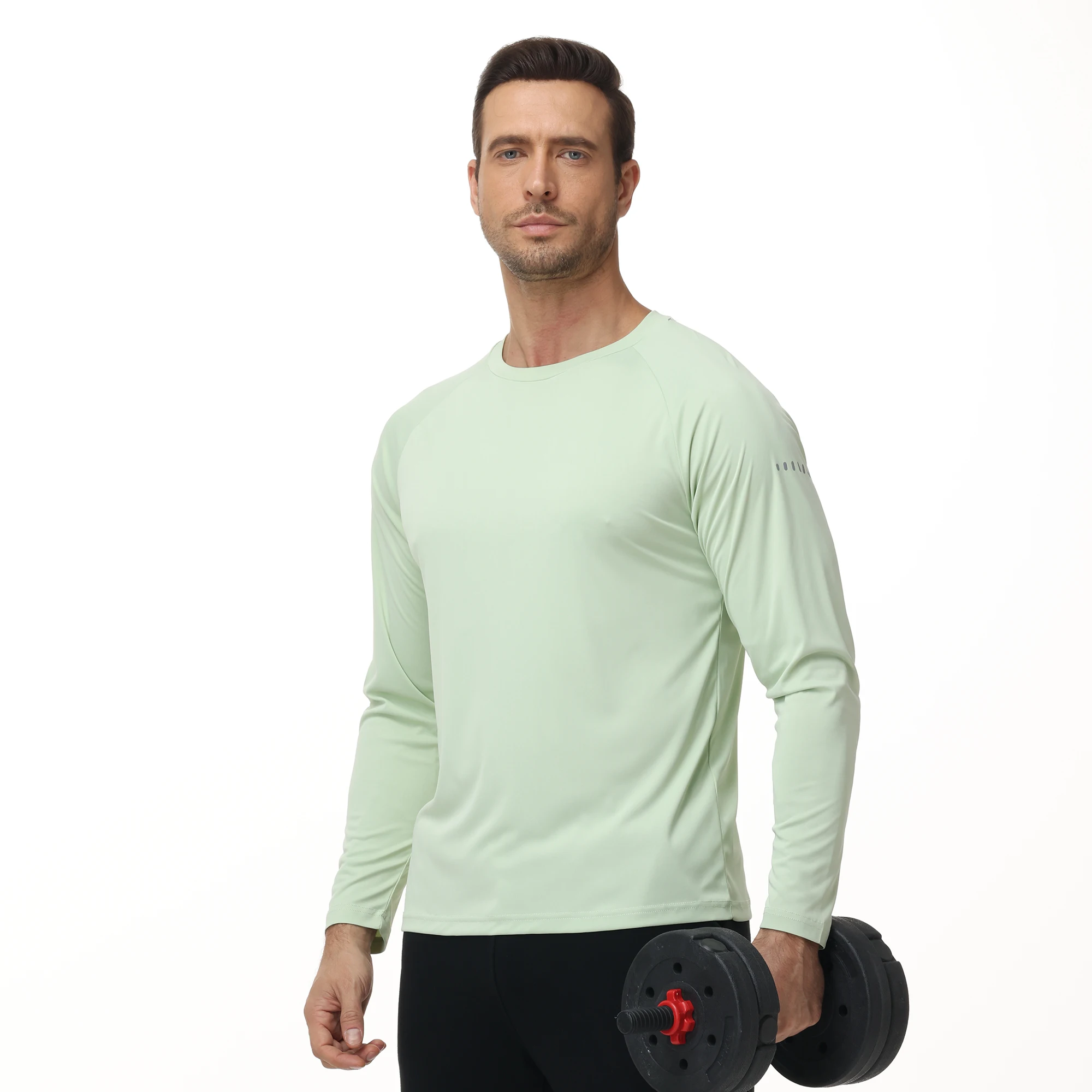 Men UPF 50+ Long Sleeve T-Shirt, Rash Guard Breathable Tops, Pullover Shirt for Sport Fishing Hiking Workout Outdoor Beach 3 Men UPF 50+ Long Sleeve T-Shirt, Rash Guard Breathable Tops, Pullover Shirt for Sport Fishing Hiking Workout Outdoor Beach - Image 3