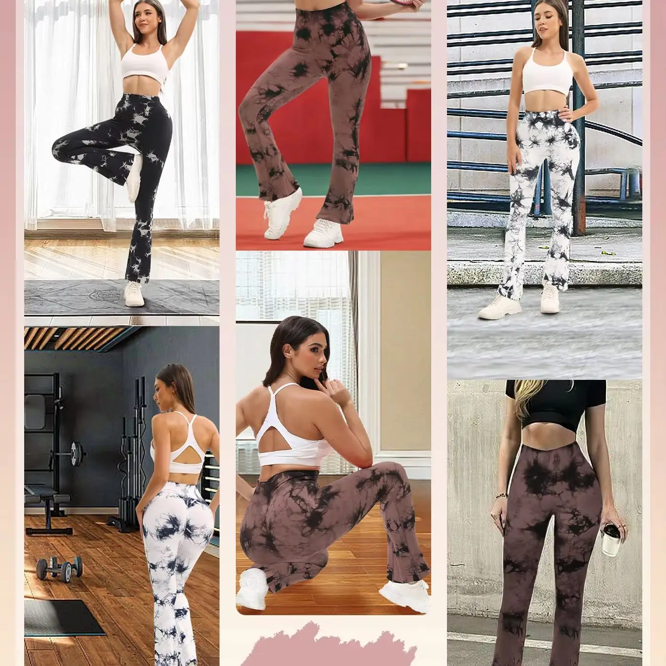 Tie-dye Women's Yoga Pants Flare Leggings High Waist Workout Wide Leg Pants Women Gym Fitness Sports Flared Pant Dance Trousers 5 Tie-dye Women's Yoga Pants Flare Leggings High Waist Workout Wide Leg Pants Women Gym Fitness Sports Flared Pant Dance Trousers - Image 5