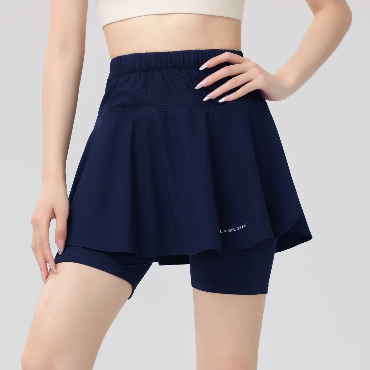 Women's Tennis Skirts, High Waisted 2 in 1 Sports Skirt with Pockets , Athletic Skorts for Running Badminton, Golf Wear 3 Women's Tennis Skirts, High Waisted 2 in 1 Sports Skirt with Pockets , Athletic Skorts for Running Badminton, Golf Wear - Image 3