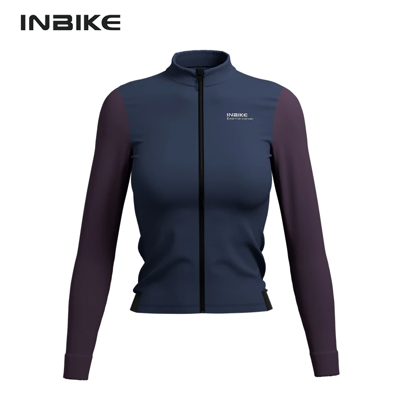 Women's Cycling Jersey Long-Sleeved Fleece Warm Outdoor Bicycle Riding Clothing Jersey MTB Sportswear Full Zipper 2 Women's Cycling Jersey Long-Sleeved Fleece Warm Outdoor Bicycle Riding Clothing Jersey MTB Sportswear Full Zipper - Image 2