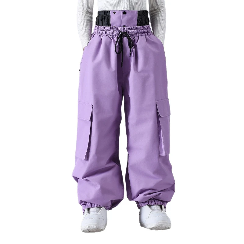 Loose Windproof Solid Women Skiing Pants Waterproof Warm Snow Outdoor Ski Trousers Sports Men Snowboarding Pants 5 Loose Windproof Solid Women Skiing Pants Waterproof Warm Snow Outdoor Ski Trousers Sports Men Snowboarding Pants - Image 5