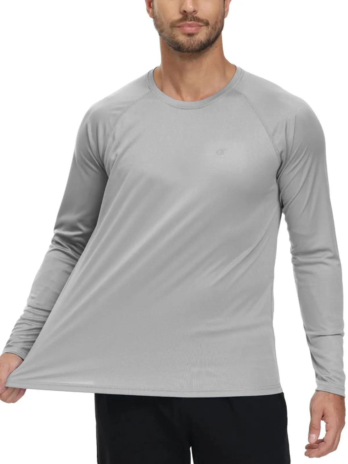 Men UPF 50+ Long Sleeve T-Shirt, Rash Guard Breathable Tops, Pullover Shirt for Sport Fishing Hiking Workout Outdoor Beach 1 Men UPF 50+ Long Sleeve T-Shirt, Rash Guard Breathable Tops, Pullover Shirt for Sport Fishing Hiking Workout Outdoor Beach