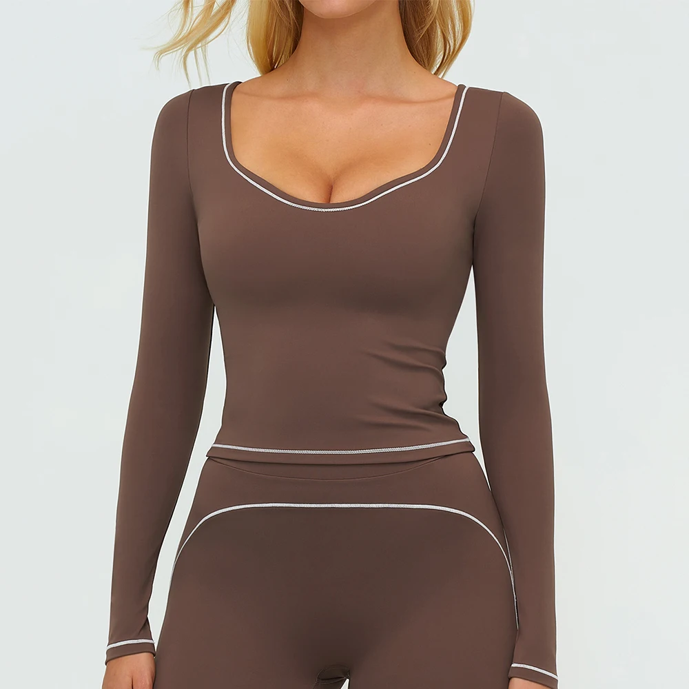 Women's Yoga Long Sleeve Fitness Long Sleeve Running Gym Clothes Workout Dry Fit Breathable High Elastic Sports Top 5 Women's Yoga Long Sleeve Fitness Long Sleeve Running Gym Clothes Workout Dry Fit Breathable High Elastic Sports Top - Image 5