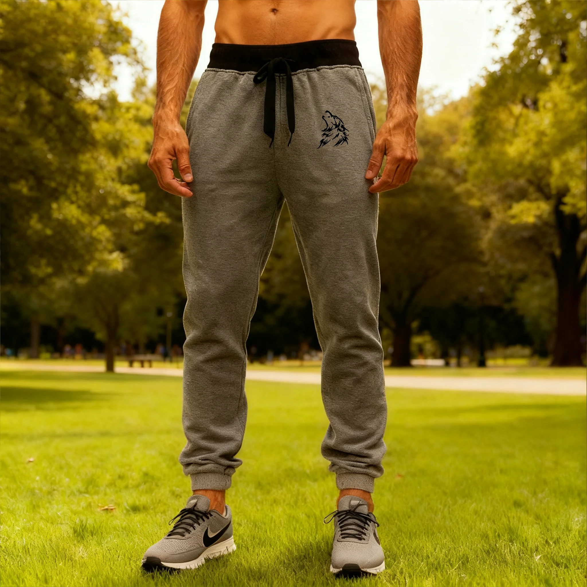 2026 New Casual Pants Men's Jogger Sweatpants Large Size Elastic Waist Sports Trousers Loose Fitness Clothes Spring Thin Section 2 2026 New Casual Pants Men's Jogger Sweatpants Large Size Elastic Waist Sports Trousers Loose Fitness Clothes Spring Thin Section - Image 2