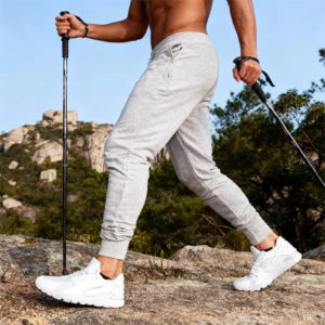 Men Casual Sports Pants Running Workout Jogging Long Trousers