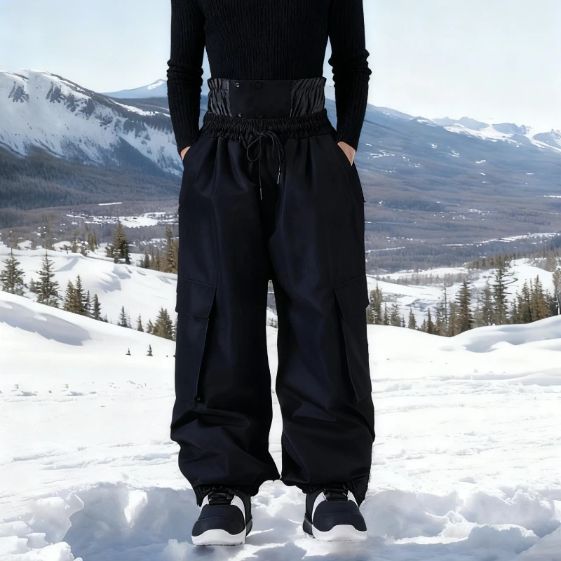 Loose Windproof Solid Women Skiing Pants Waterproof Warm Snow Outdoor Ski Trousers Sports Men Snowboarding Pants 1 Loose Windproof Solid Women Skiing Pants Waterproof Warm Snow Outdoor Ski Trousers Sports Men Snowboarding Pants