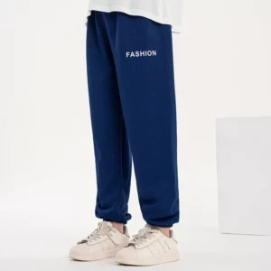 Summer And Autumn New Children's Solid Color Letter Casual Sports Sweatpants For Boys And Girls Handsome And Cute Pants