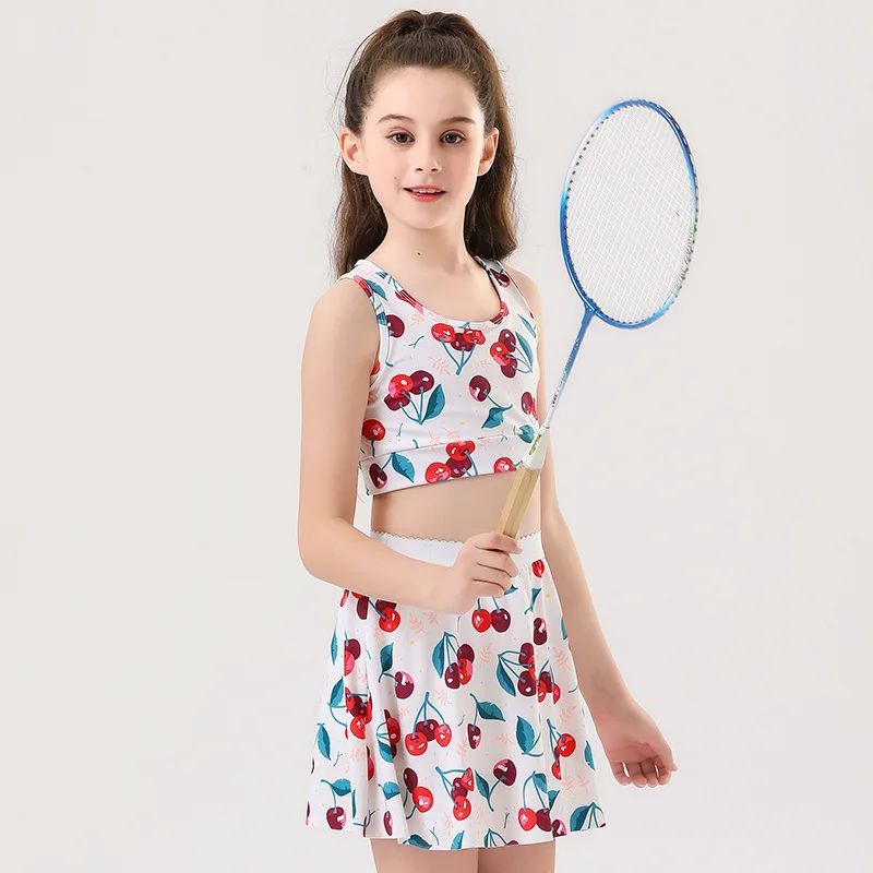 Girls Tennis Skirts Set with Sleeveless Tank Top and Skorts 6 Girls Tennis Skirts Set with Sleeveless Tank Top and Skorts - Image 6