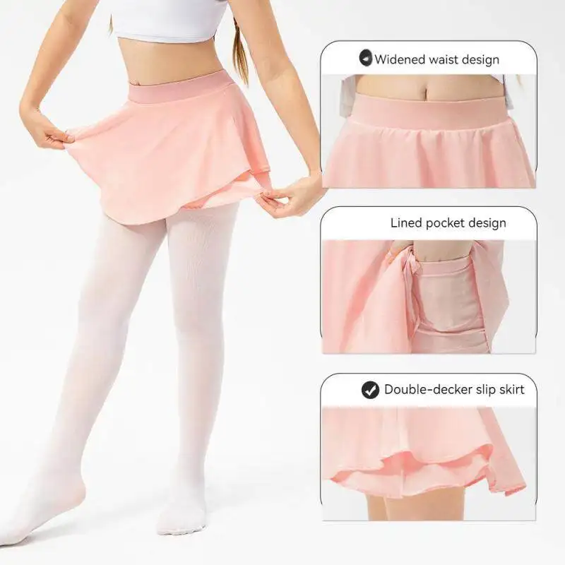 Girls Sport Skirt Children Anti-embarrassment Breathable Yoga Dance Training Running Hiking Tennis Summer Clothes for Kids 3 Girls Sport Skirt Children Anti-embarrassment Breathable Yoga Dance Training Running Hiking Tennis Summer Clothes for Kids - Image 3