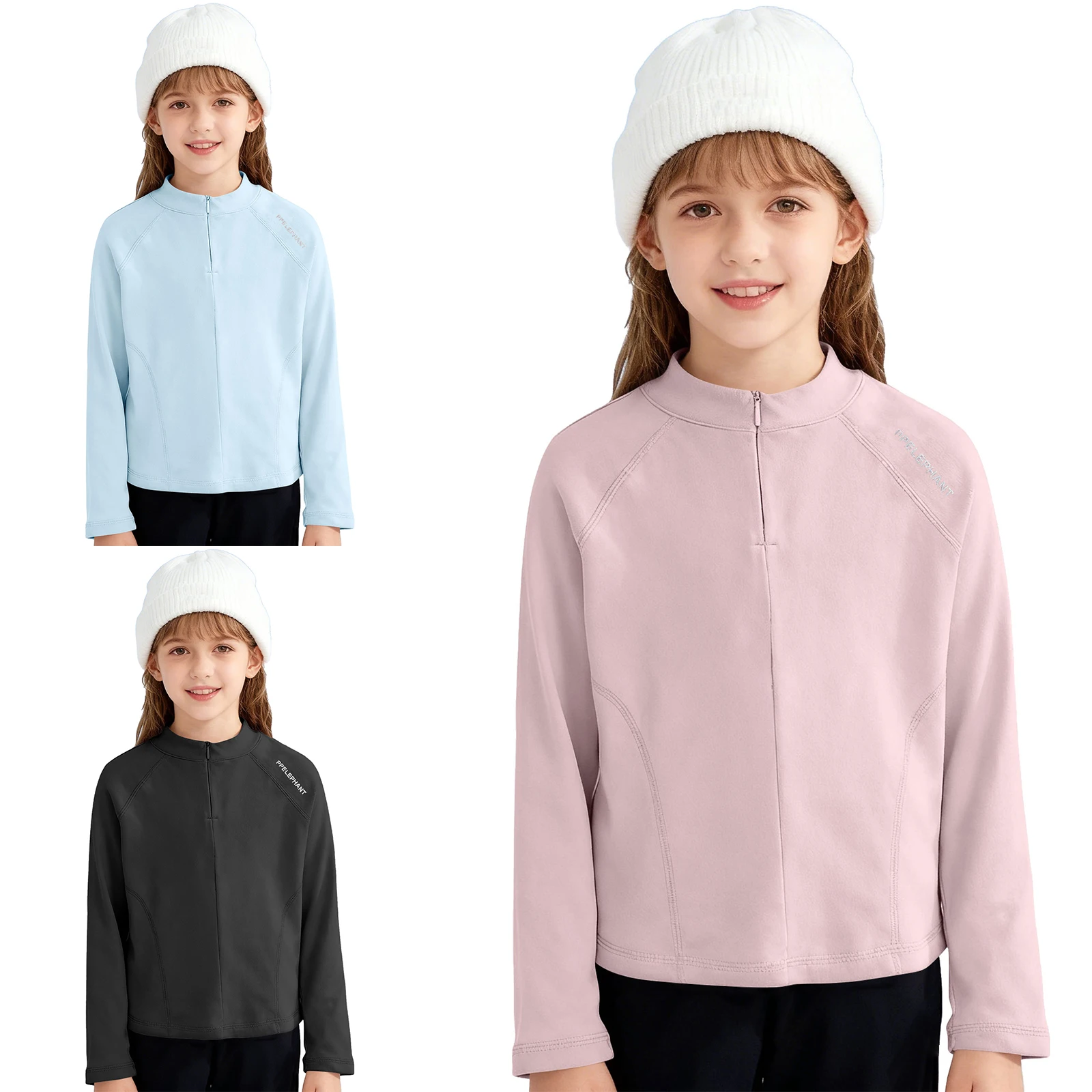 Girls Thermal Tops Kid Pullover Long Sleeve Solid Color T-Shirt Undershirt Base Layer Child Yoga Pilates Workout Running Clothes 4 Girls Thermal Tops Kid Pullover Long Sleeve Solid Color T-Shirt Undershirt Base Layer Child Yoga Pilates Workout Running Clothes - Image 4