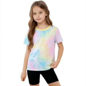 Girls Fairy Yoga Tee Quick Dry Long Sleeve Workout Shirt Breath Sun Protective Athletic Shirt For Dance & Gym Age