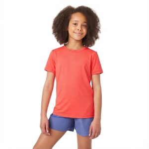 Girls Kid Quick Dry Sport T-shirt Fitness Short Sleeve Tee Shirt Children Yoga Sports Running Dancing Tank Tops Summer