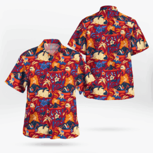 Tropical Red Pokemon Hawaiian Shirt