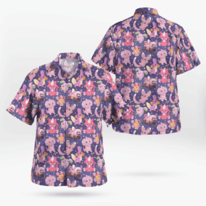 Pink Pokemon Seamless Hawaiian Shirt