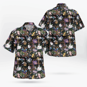 Spooky Cottagecore PKM Seamless Hawaiian Shirt