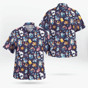 Water Type Pokemon Hawaiian Shirt