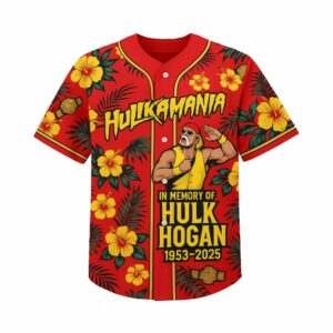In Memory Of Hulk Hogan Hulkamania Baseball Jersey