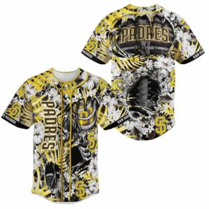 San Diego Padres Skeleton Baseball Jersey Shirt