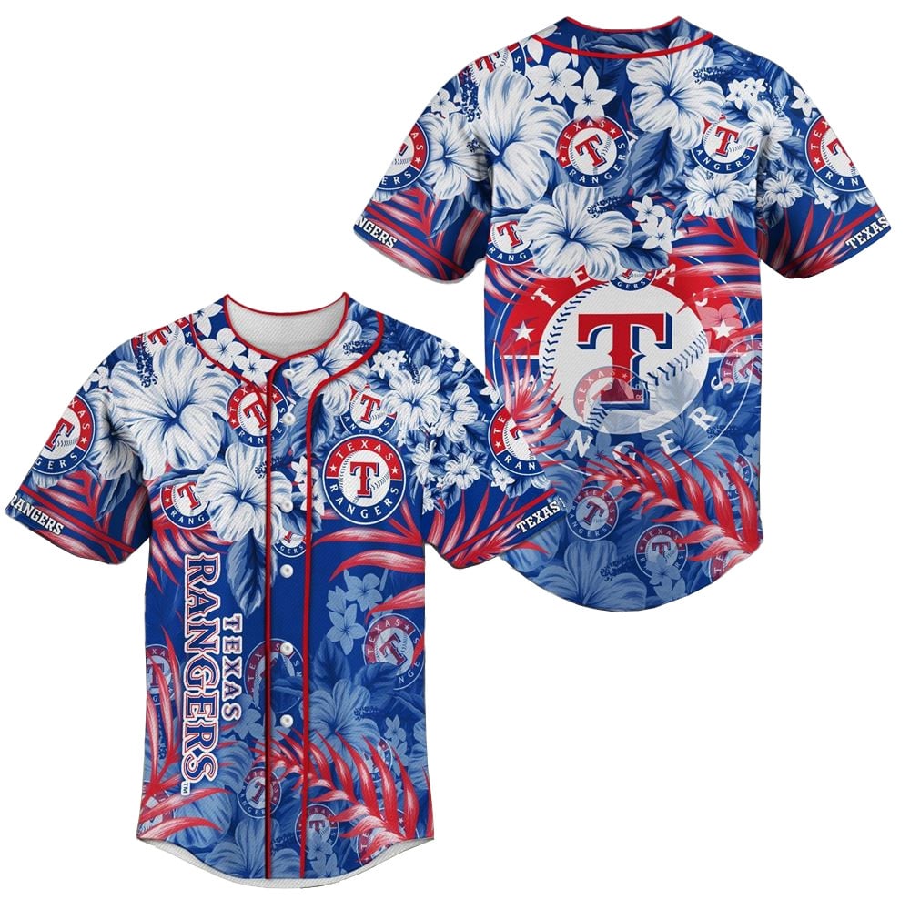 Texas Rangers Flower Classic Baseball Jersey Shirt 1 Texas Rangers Flower Classic Baseball Jersey Shirt