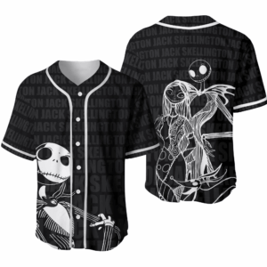 Nightmare Before Christmas Jack Skellington Baseball Jersey – Unisex Halloween Shirt