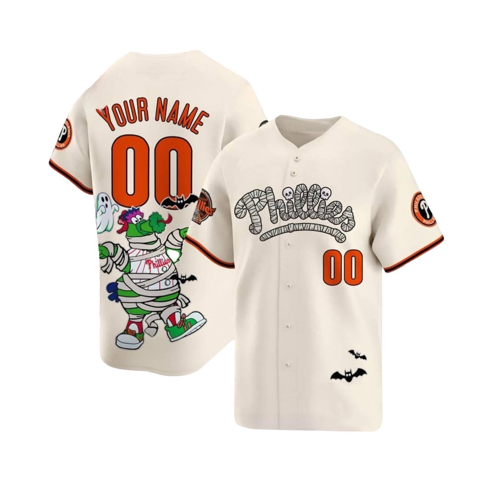 Philadelphia Phillies Phanatic Halloween Baseball Jersey 1 Philadelphia Phillies Phanatic Halloween Baseball Jersey