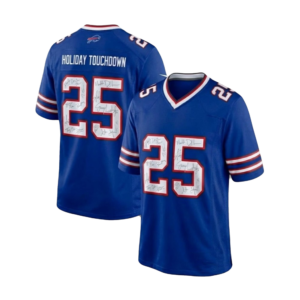 2025 Bills Holiday Touchdown LeSean McCoy 25 Signature Football Jersey