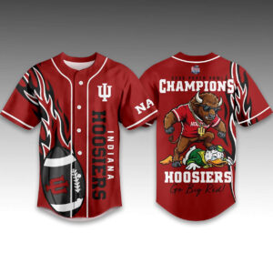 2026 Indiana Hoosiers Peach Bowl Champions Baseball Jersey