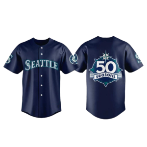 2026 Mariners 50th Seasons Celebration Weekend Baseball Jersey Navy