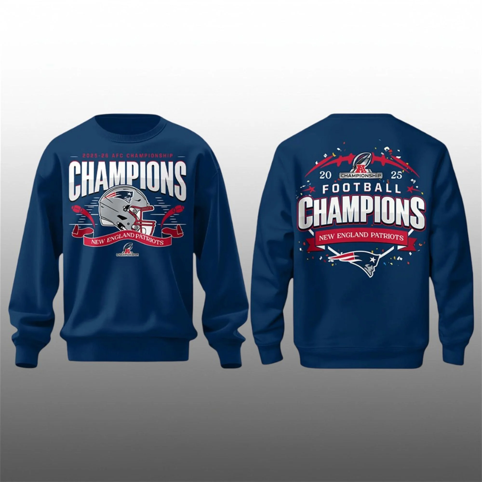 2026 New England Patriots AFC Football Champions Sweatshirt 1 2026 New England Patriots AFC Football Champions Sweatshirt