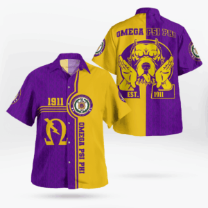 Omega Psi Phi Bulldog Hawaiian Shirt
