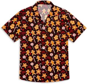 2025 Christmas Gingerbread Cookie Holiday Hawaiian Shirt