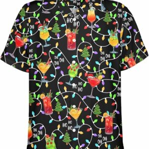 2025 Christmas Fun Fruit Juice with Christmas Lights Hawaiian Shirt