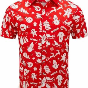 2025 Christmas Hawaiian Shirt Santa Design Tropical Holiday Shirt