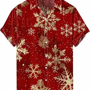 2025 Christmas Snowflake Tropical Hawaiian Shirt