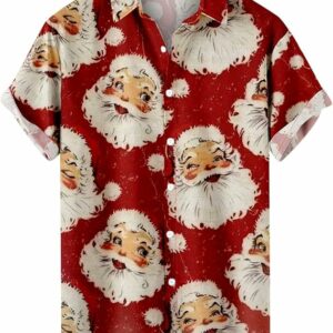 2025 Christmas Cute Santa Holiday Hawaiian Shirt