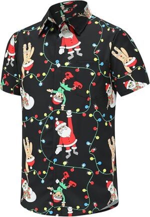 2025 Christmas Santa Claus Joyful Holiday Hawaiian Shirt