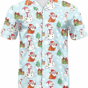 2025 Christmas Smiling Snowman Holiday Hawaiian Shirt