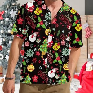 2025 Christmas Tropical Holiday Pattern Hawaiian Shirt