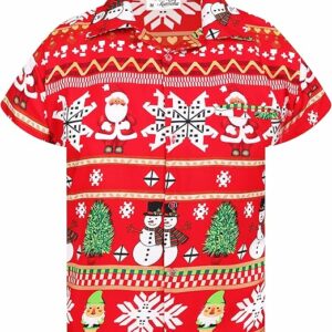2025 Christmas Traditional Holiday Theme Hawaiian Shirt Red