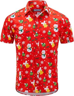 2025 Christmas Hawaiian Shirt &ndash; Festive Santa Button Down Vacation Shirt