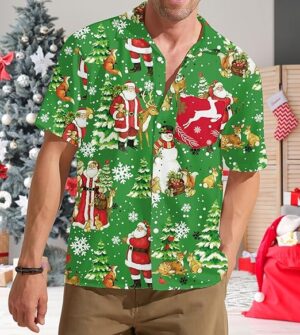 2025 Christmas Holiday Icons Hawaiian Shirt